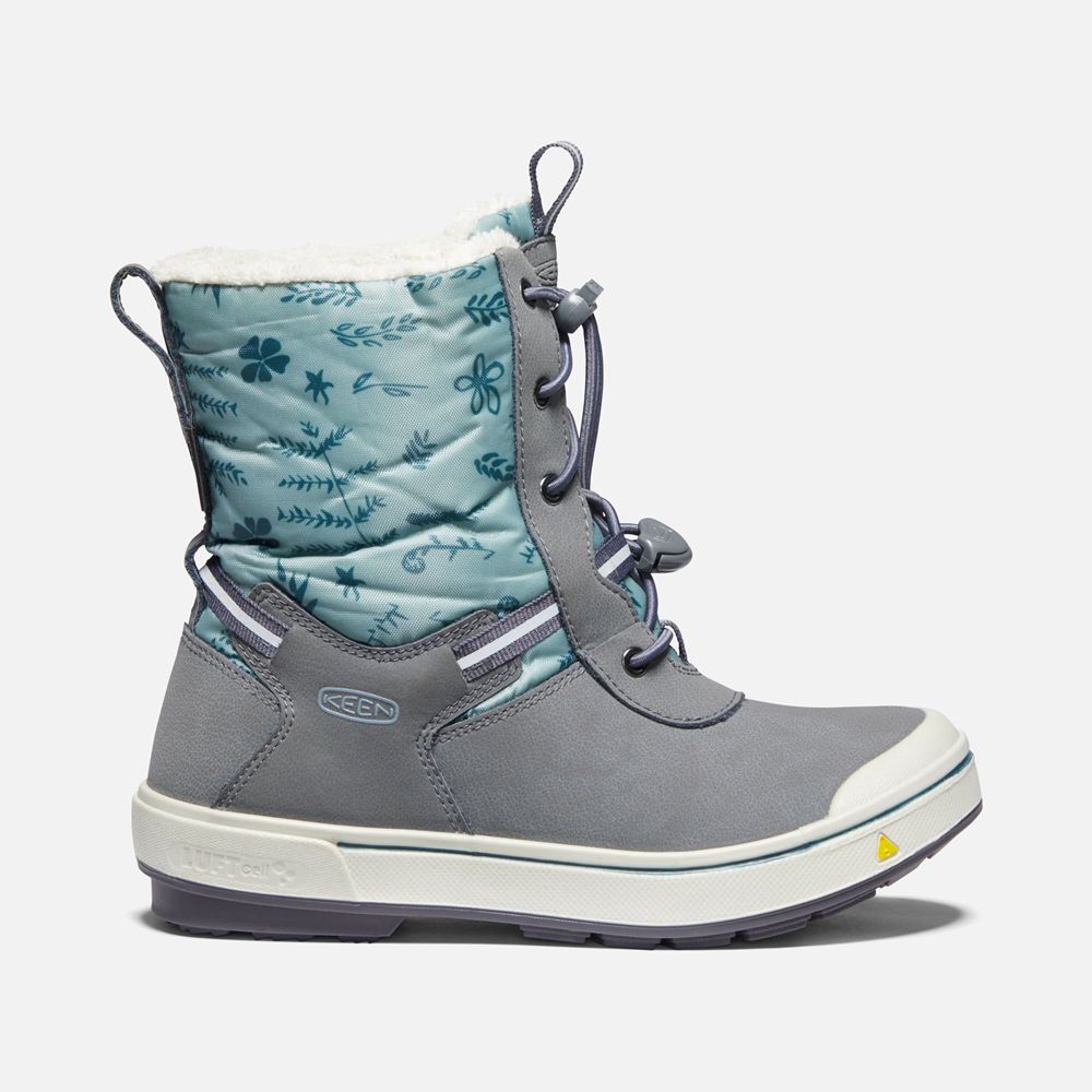 Botas de Invierno Keen Mexico Grises/Azules - Niños Kelsa Waterproof - YT9326580